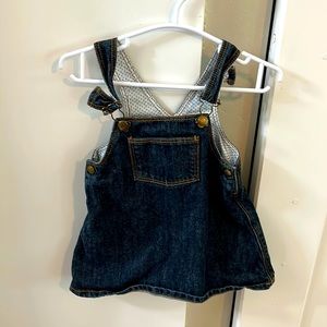 Petit Bateau denim overall dress 12m